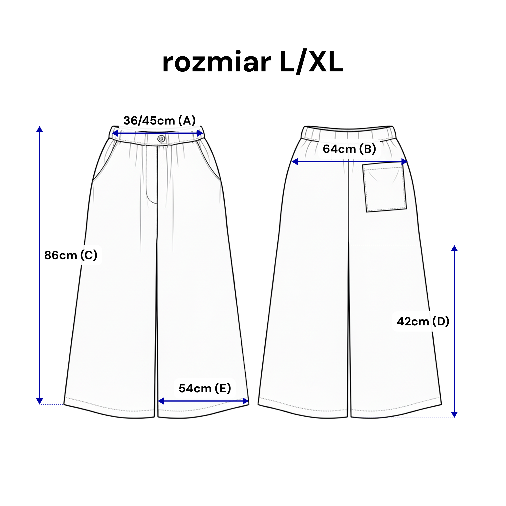 Lniane kuloty 7/8 – szerokie spódnico-spodnie z gumką w pasie