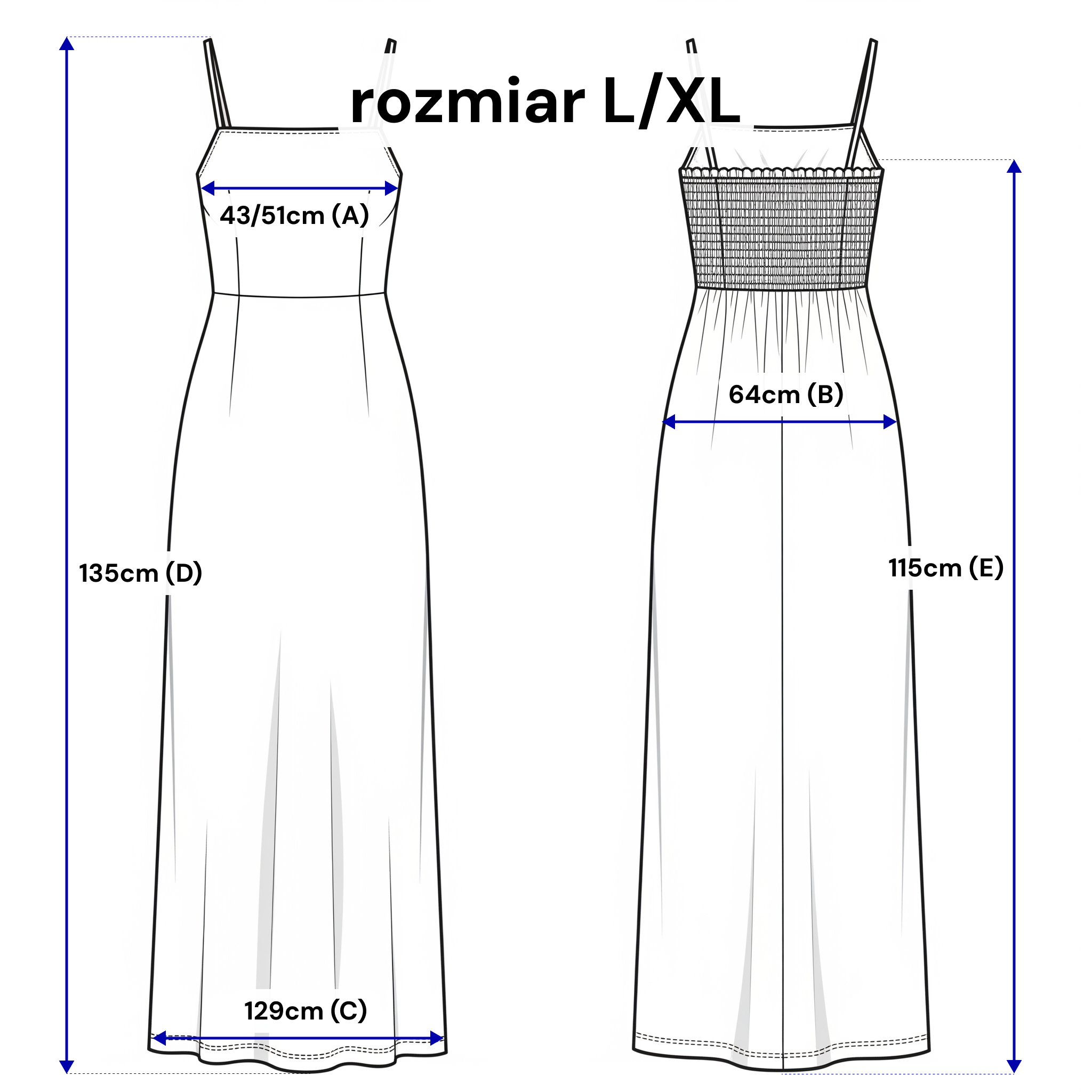 Maxikleid aus Leinen mit Trägern – ausgestellt und luftig