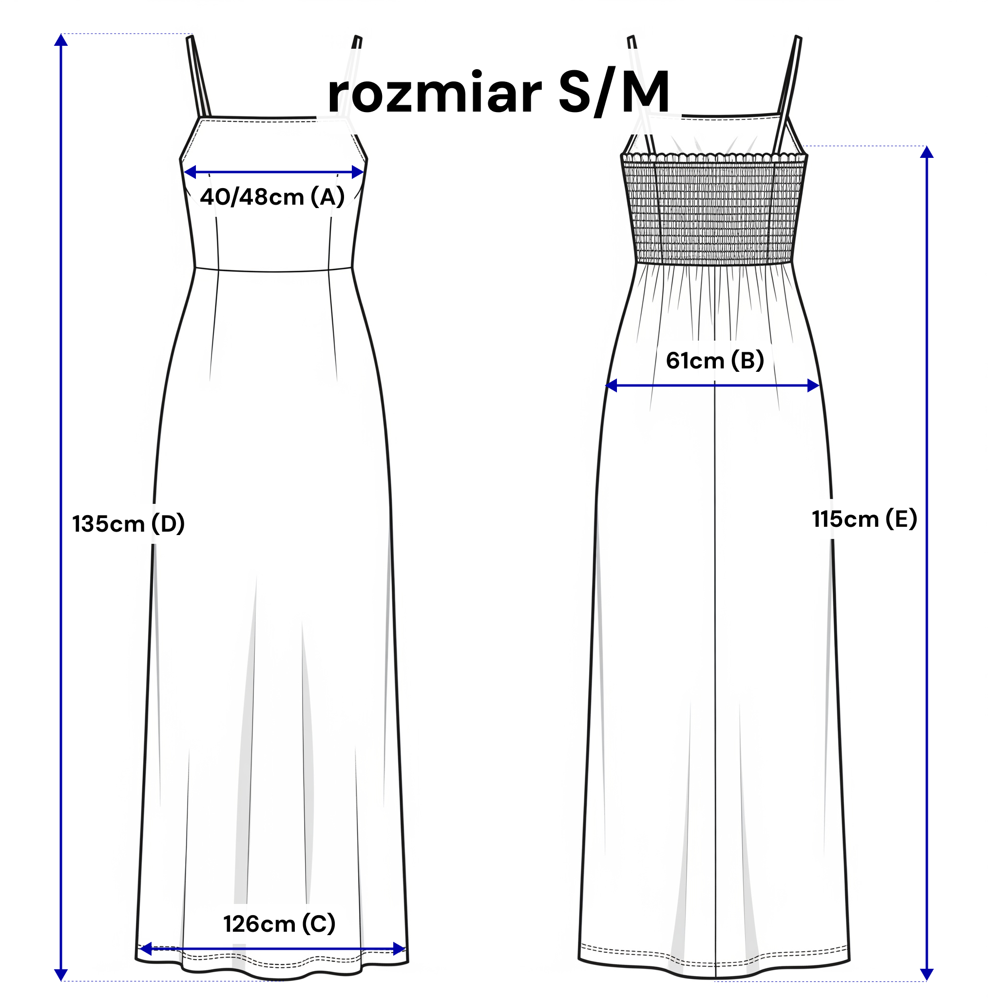 Maxikleid aus Leinen mit Trägern – ausgestellt und luftig