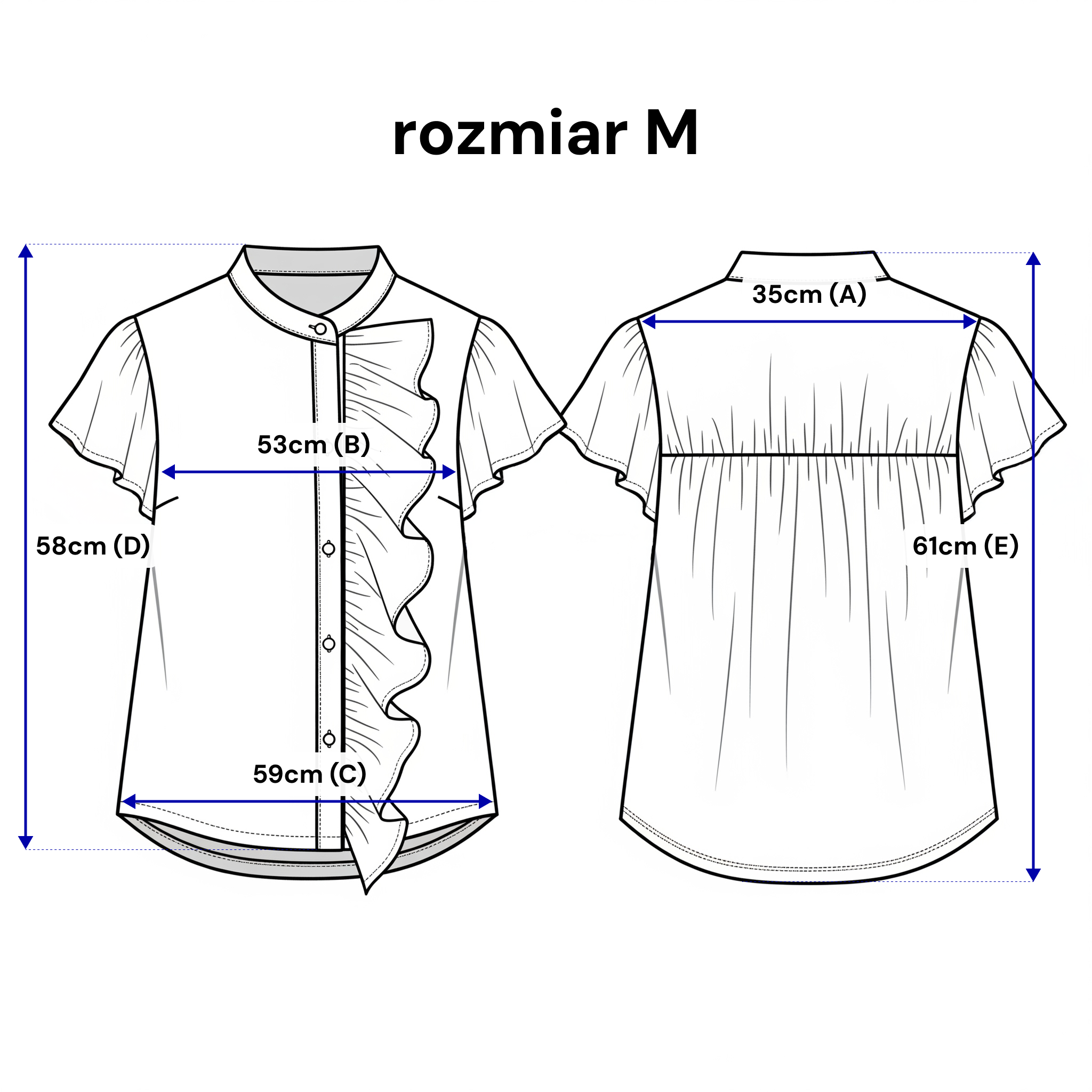 Sleeveless blouse with ruffles and a stand-up collar, made of Tencel