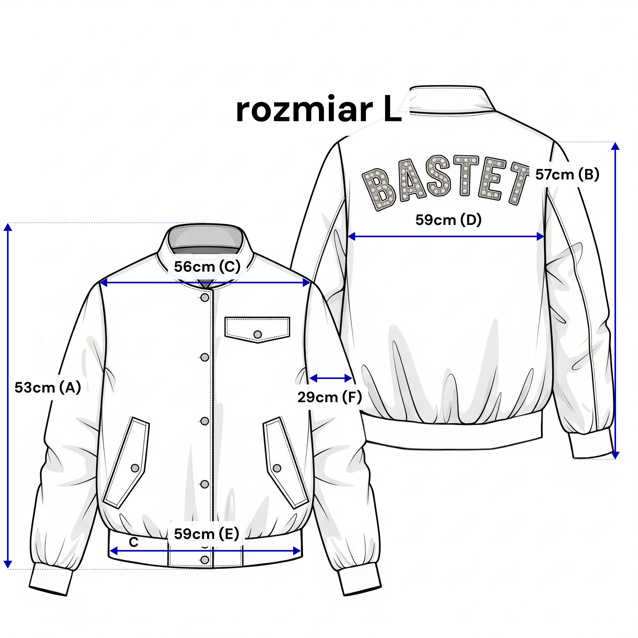 Tracksuit bomber jacket with logo - stand-up collar, buttons and lining