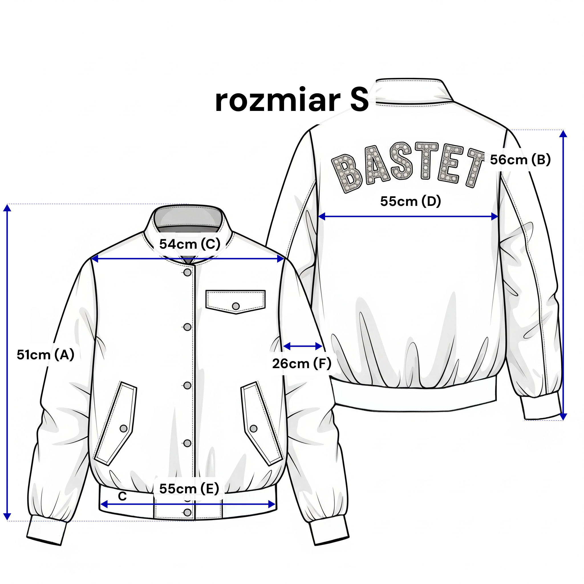 Tracksuit bomber jacket with logo - stand-up collar, buttons and lining