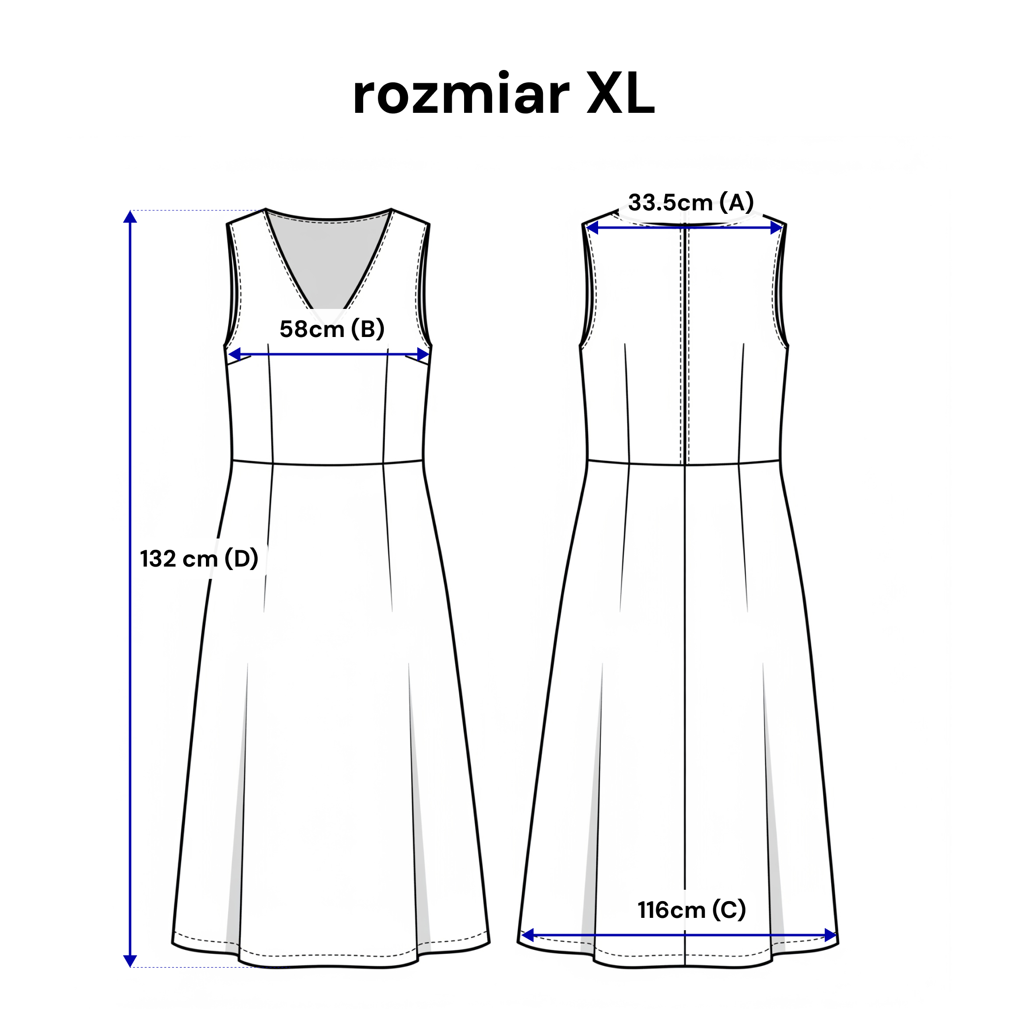 Luźna Sukienka midi z dekoltem w serek i kieszeniami