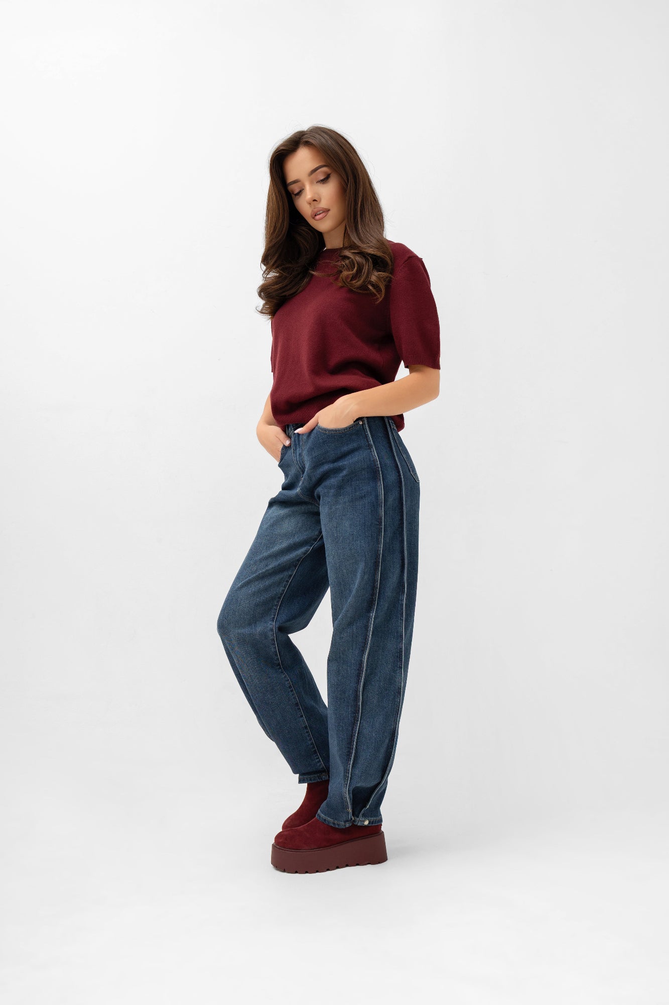 Spodnie Jeansowe Boyfriend - Bastet by Agnieszka Włodarczyk