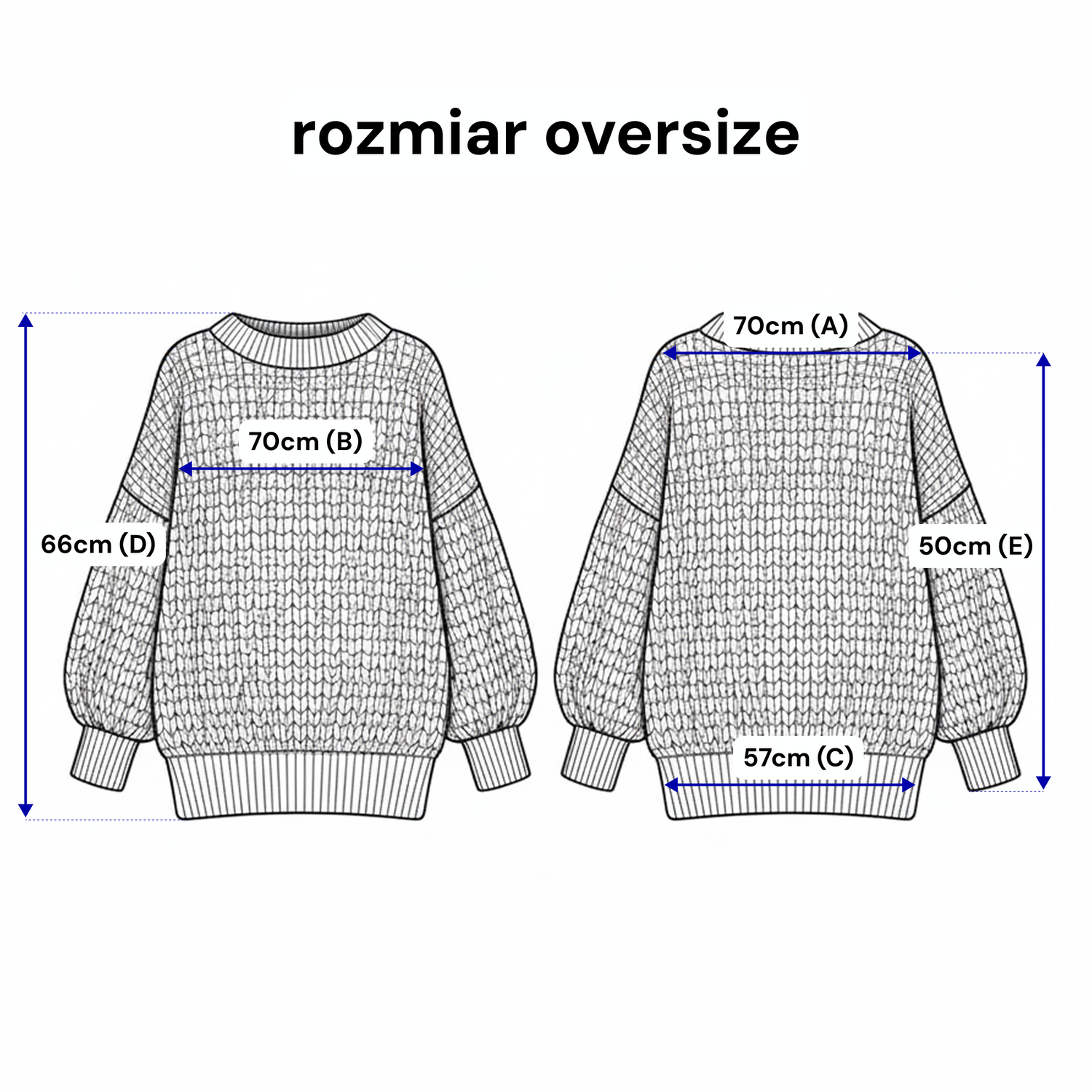 Miękki Sweter Oversize o Grubym Splocie CLOUD