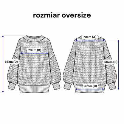 Miękki Sweter Oversize o Grubym Splocie CLOUD