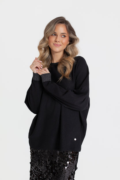 BIANCA Sweter damski oversize z kimonowym rękawem