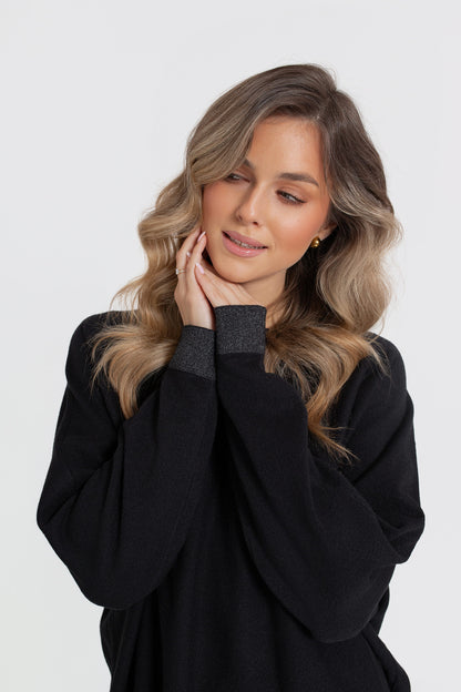 BIANCA Sweter damski oversize z kimonowym rękawem