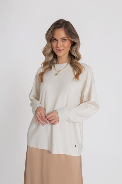 BIANCA Sweter damski oversize z kimonowym rękawem