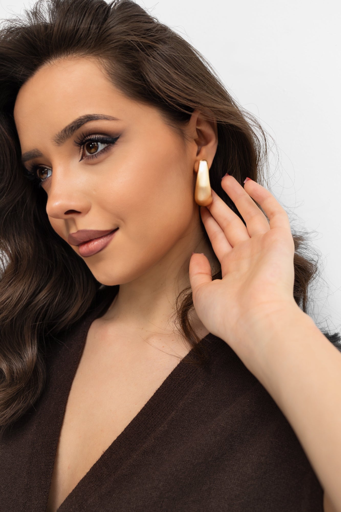 Kolczyki - złota łezka