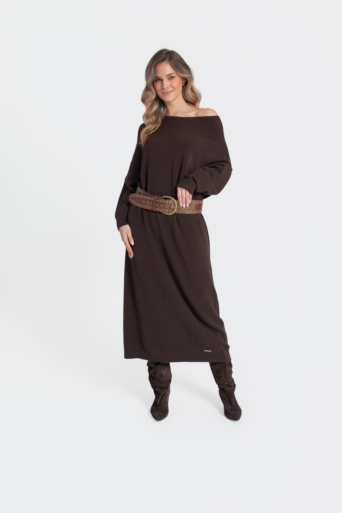 LANA Sukienka swetrowa maxi oversize