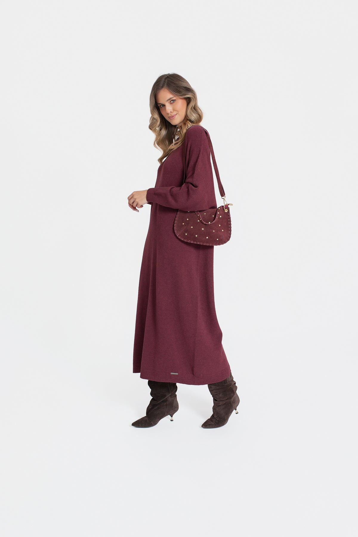 LANA Sukienka swetrowa maxi oversize