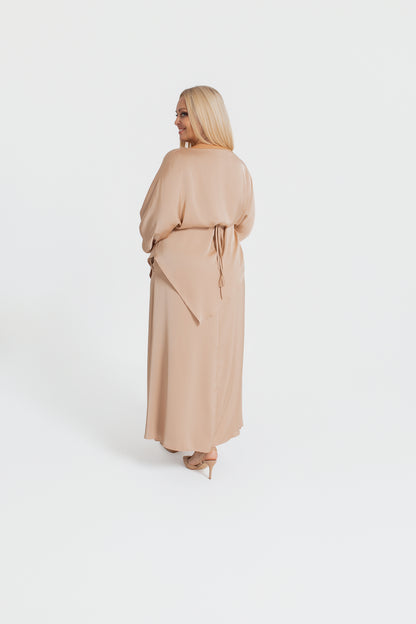 NEVA – rozkloszowana spódnica satynowa maxi