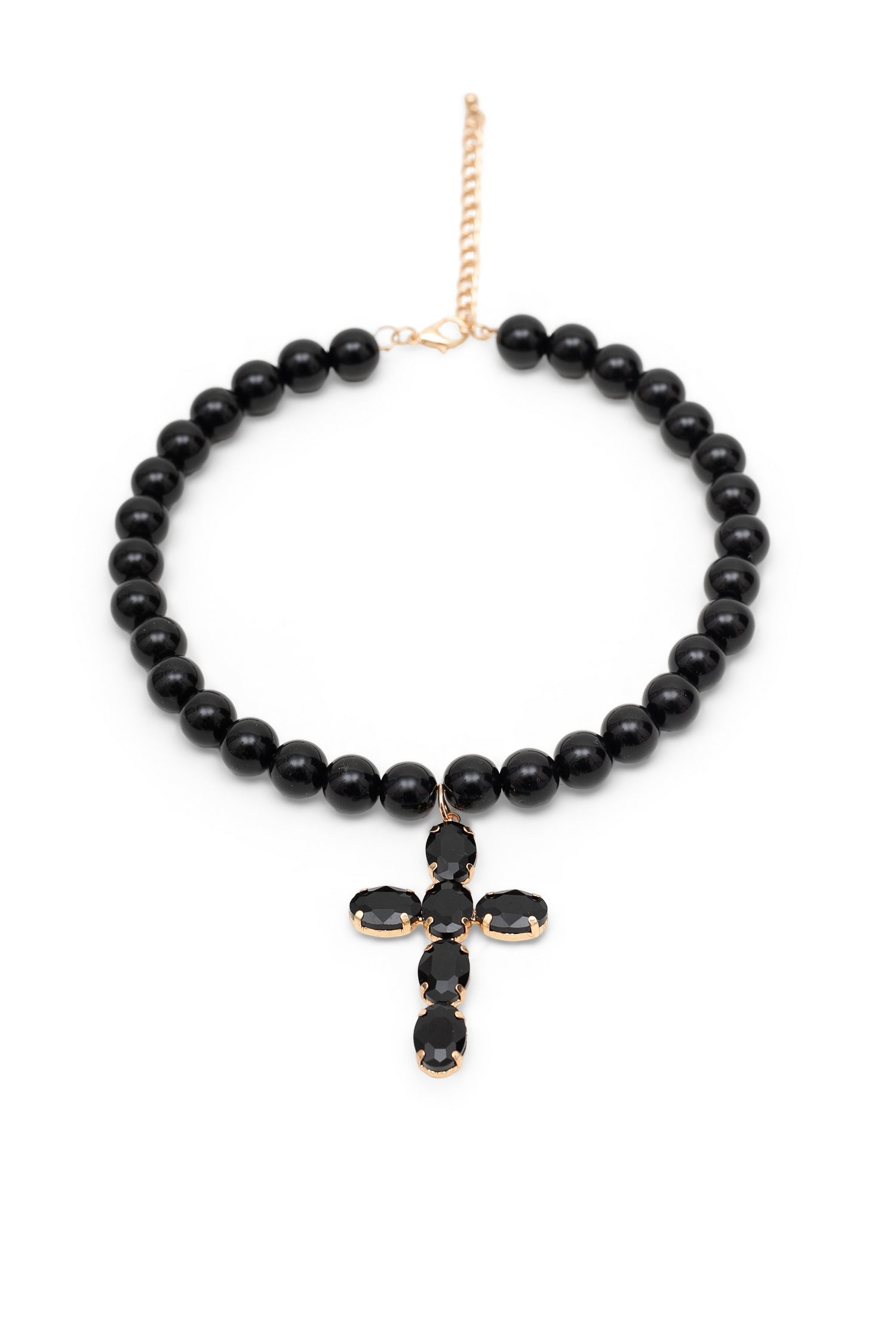 Naszyjnik - czarny krzyż