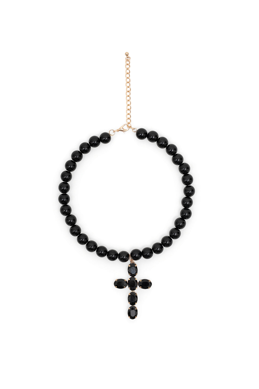 Naszyjnik - czarny krzyż