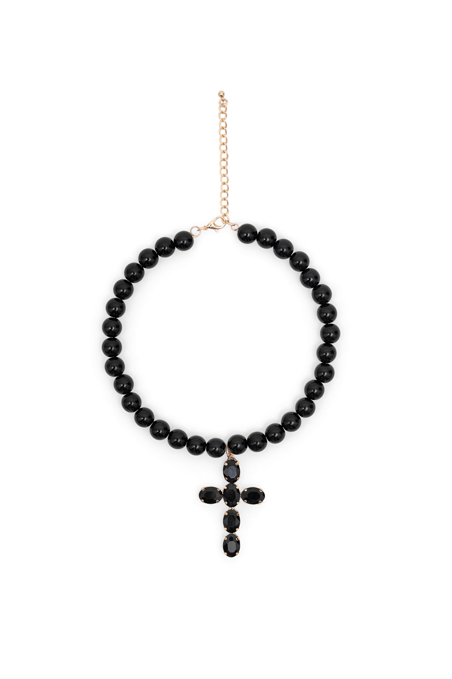 Naszyjnik - czarny krzyż